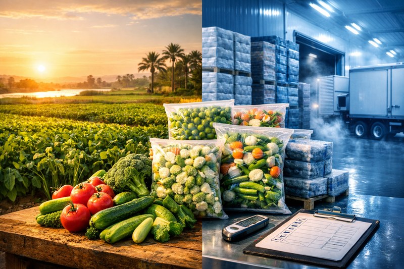 Egyptian farmland and IQF cold chain — TheGentlemen for Export quality process